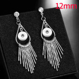 Alloy Earrings charms fit 12MM snap button jewelry Geometric strip