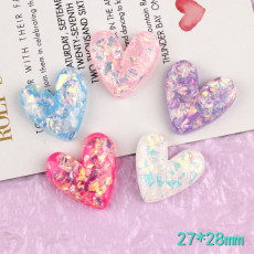 Sequins love resin suitable 20MM snap button charms