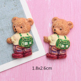 Cartoon Bear Rabbit resin suitable for 18MM Snaps Buttons