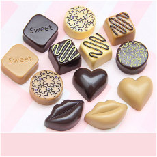 Large imitation chocolate resin suitable for 18MM Snaps Buttons