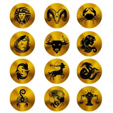 20MM Birthstone 12 constellations glass snap bottom