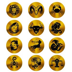 20MM Birthstone 12 constellations glass snap bottom