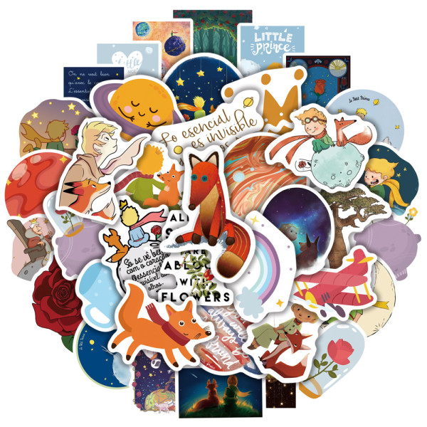 50pcs New Little Prince graffiti stickers decorative suitcase notebook waterproof detachable stickers