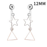 Snaps metal earring  fit 12mm chunks snaps jewelry