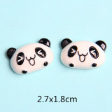 Cartoon Panda resin suitable for 18MM Snaps Buttons