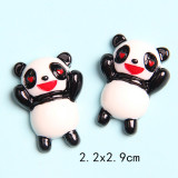 Cartoon Panda resin suitable for 18MM Snaps Buttons