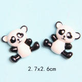 Cartoon Panda resin suitable for 18MM Snaps Buttons