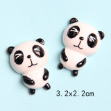 Cartoon Panda resin suitable for 18MM Snaps Buttons