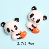 Cartoon Panda resin suitable for 18MM Snaps Buttons