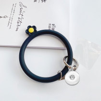 Creative bracelet, key chain, anti falling and anti losing bracelet, with mobile phone case, bracelet, silicone pendant fit 20MM snap button jewelry
