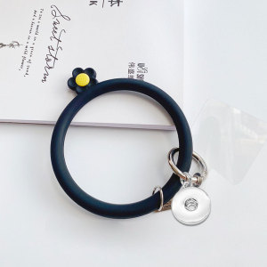 Creative bracelet, key chain, anti falling and anti losing bracelet, with mobile phone case, bracelet, silicone pendant fit 20MM snap button jewelry