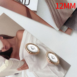 12mm Tooth edge gem Metal snap button  DIY jewelry