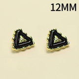 12mm Love Sun Triangle Metal snap button  DIY jewelry