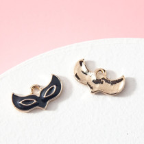 10pcs/lot  High-quality Alloy Diy alloy electroplating oil dripping accessories fox mask cartoon pendant pendant small pendant