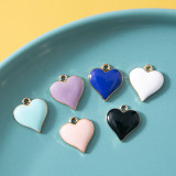 10pcs/lot  High-quality Alloy Love pendant necklace bracelet female diy pendant alloy oil dripping accessories