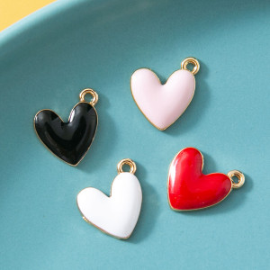 10pcs/lot  High-quality Alloy Love three-dimensional cartoon necklace pendant bracelet female diy pendant alloy oil dripping accessories