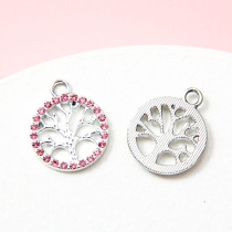 10pcs/lot  High-quality Alloy Life tree diy pendant earring bracelet female pendant alloy electroplating point diamond jewelry accessories