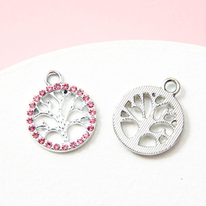 10pcs/lot  High-quality Alloy Life tree diy pendant earring bracelet female pendant alloy electroplating point diamond jewelry accessories