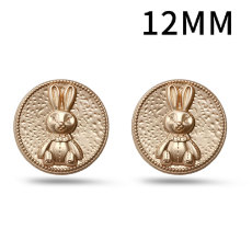 12mm Little rabbit Metal snap button  DIY jewelry