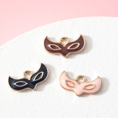 10pcs/lot  High-quality Alloy Diy alloy electroplating oil dripping accessories fox mask cartoon pendant pendant small pendant