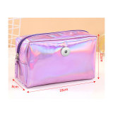 Laser travel toiletries and cosmetics bag  18mm Snaps button jewelry wholesale