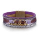 Simple leather bracelet Multi layer hand woven bracelet