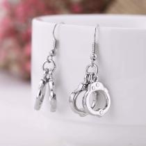 Alternative creativity novel handcuffs shape pendant street trendsetters handcuffs earrings