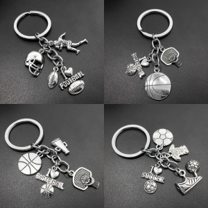 Key Chain Football Basketball Football Baseball Cheerleaders Alloy Key Chain