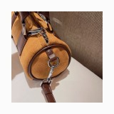 Vintage velvet pillow bag cylinder one shoulder messenger bag fit 18mm Snaps Buttons Jewelry