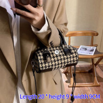 Thousand bird check single shoulder messenger bag fit 18mm Snaps Buttons jewelry