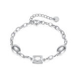 Stainless steel zircon bracelet