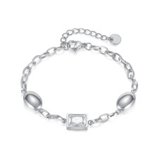Stainless steel zircon bracelet