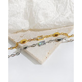 Stainless steel zircon bracelet