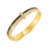 Stainless steel shell zircon bracelet
