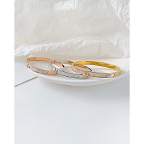 Stainless steel shell zircon bracelet