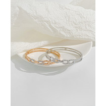 Stainless steel zircon bracelet