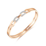 Stainless steel zircon bracelet