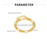 Stainless steel geometric bracelet