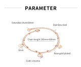Love double-layer stainless steel bracelet