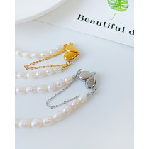 Stainless steel pearl magnetic heart bracelet