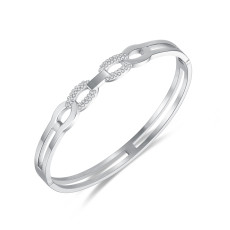 Stainless steel zircon bracelet