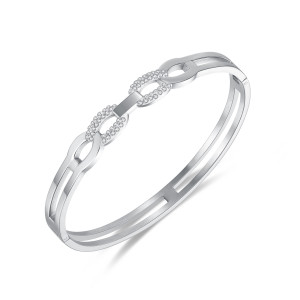 Stainless steel zircon bracelet