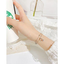 Love double-layer stainless steel bracelet