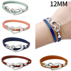 Love Europe and America Leather Bracelet 12MM Snaps button jewelry wholesale