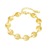 Life tree stainless steel bracelet
