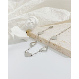 Stainless steel heart loving fritillaria bracelet