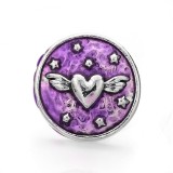 20MM Drip oil love design Metal snap button charms
