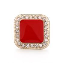 20MM Square design Rhinestone  Metal snap button charms