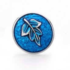 20MM leaf Drip oil design Metal snap button charms