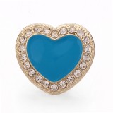 20MM love design Rhinestone  Metal snap button charms